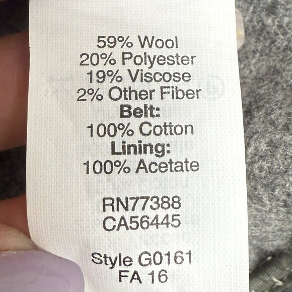 EUC Women's MADEWELL Carrington‎ Wool Blend Blazer One-Button Gray | Size XXS - Picture 9 of 10